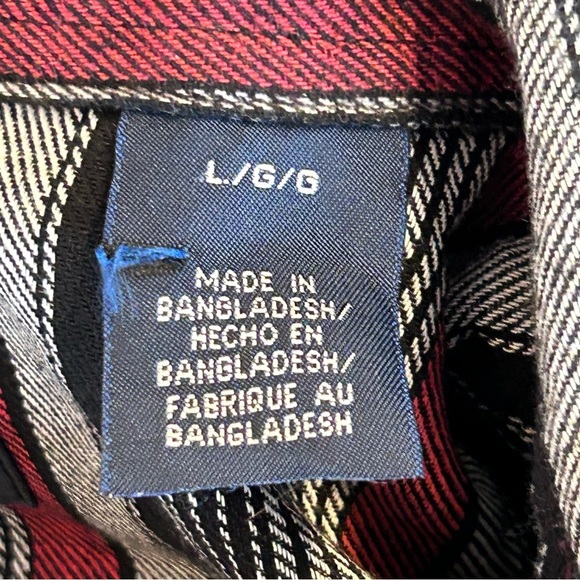 WRANGLER Western 100% Cotton Lightweight Flannel Pearl-snap Work Shirt L NWT - Picture 7 of 9